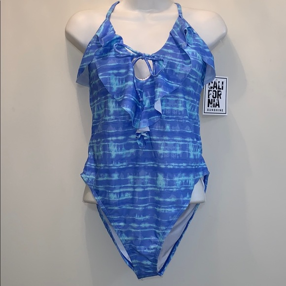 CALIFORNIA SUNSHINE Ruffle 1 pc. Swimsuit - Picture 3 of 10